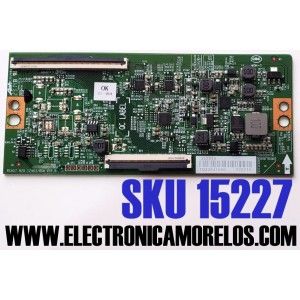 T-CON PARA TV HISENSE / NUMERO DE PARTE 332215 / RSAG7.820.12963/ROH / PANEL HD550H3U51-T0L2\S0\SM\ROH / DISPLAY T550QVN10.8 / MODELO 55U7K